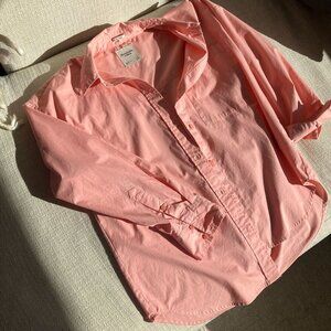 Abercrombie Oversized Peach/Pink Button Down Shirt